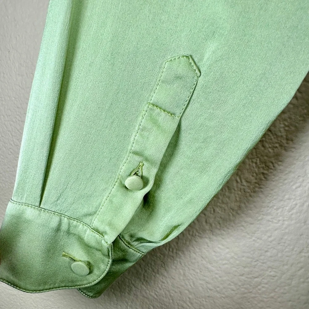 Gucci Silk Bow Blouse in Mint Green - Picture 8 of 11